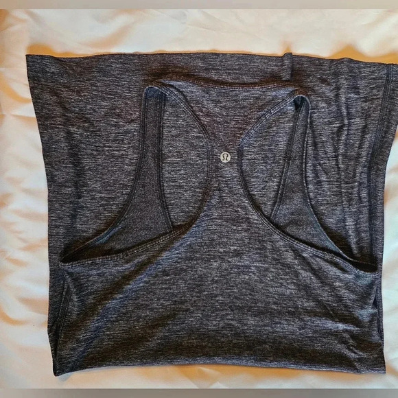 Lululemon Tank Top Womens Charcoal Cool Racerback Yoga Running Athleisure Active - Picture 4 of 8